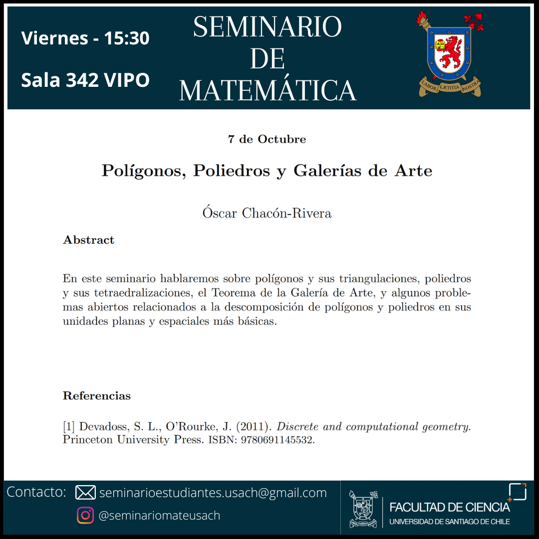 Seminario de matemática de Postgrado: Óscar Chacón Rivera