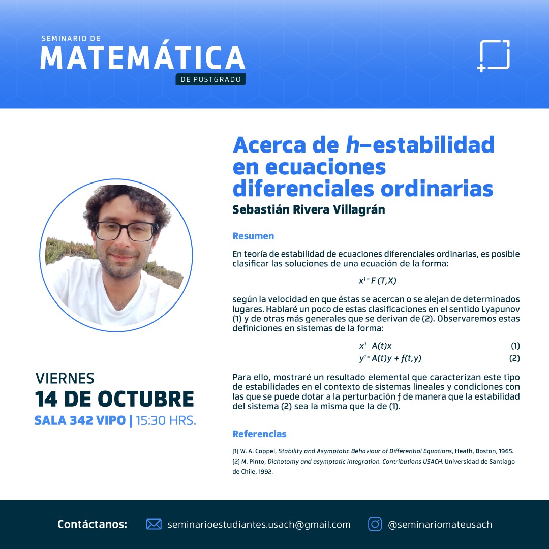 Seminario de matemática de Postgrado: Sebastián Rivera Villagrán