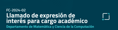 Llamado de expresión de interés para cargo académico