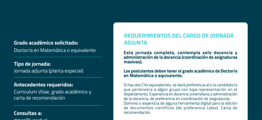 Llamado de expresión de interés para cargo académico