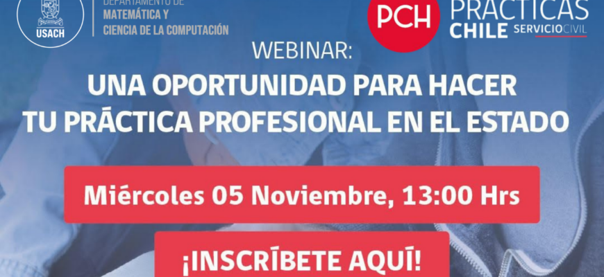 Estudiantes podrán conocer las oportunidades del programa Prácticas Chile en charla informativa virtual