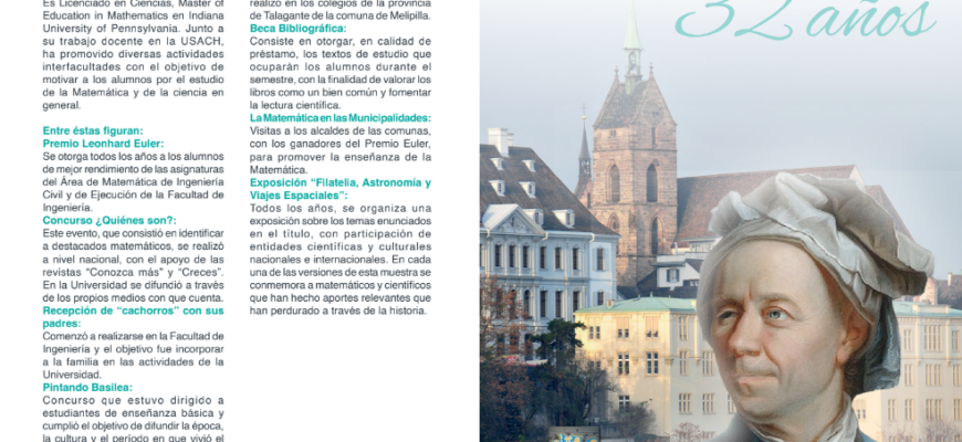 Premio Leonhard Euler 2025 reconoce la excelencia académica en Matemática