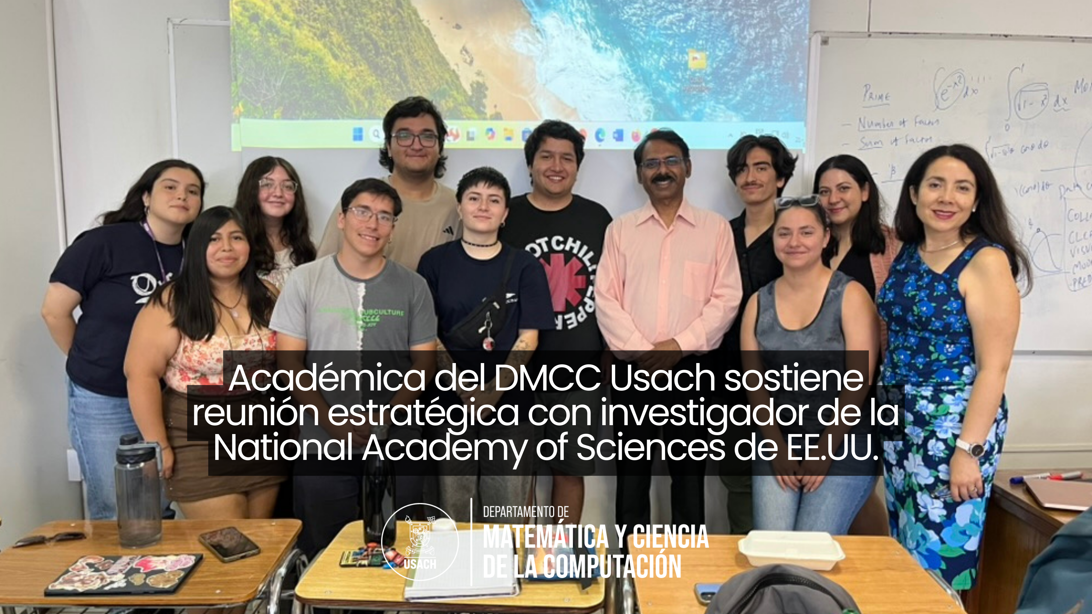 Académica del DMCC Usach sostiene reunión estratégica con investigador de la National Academy of Sciences de EE.UU.