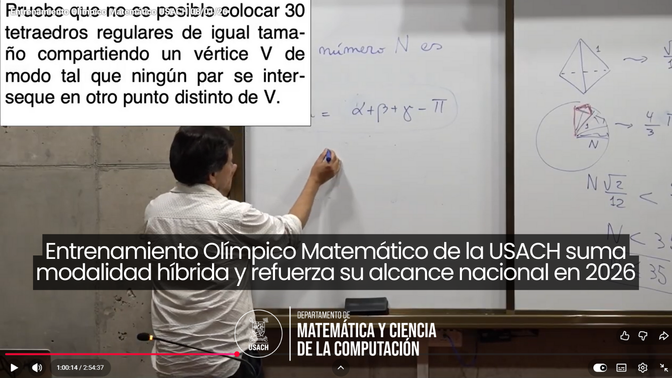Entrenamiento Olímpico Matemático de la USACH suma modalidad híbrida y refuerza su alcance nacional en 2026