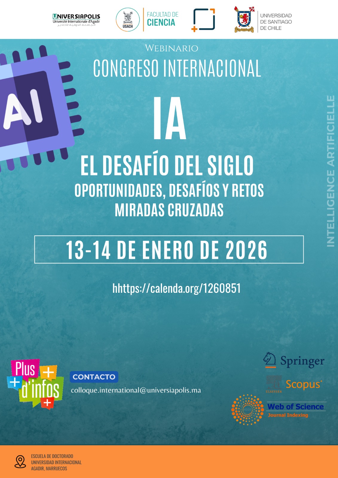 Congreso internacional abordará los desafíos de la Inteligencia Artificial desde miradas cruzadas