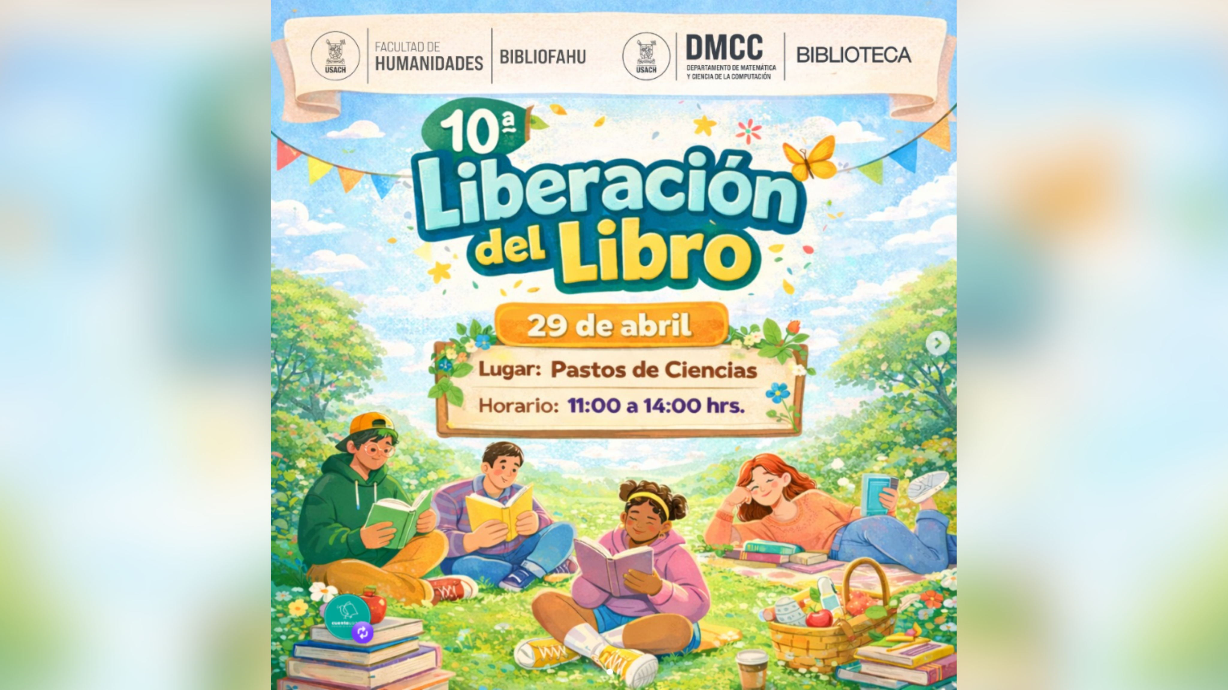 Campaña de donación impulsa la 10ª Liberación de Libros en la Usach y busca ampliar el acceso a la lectura