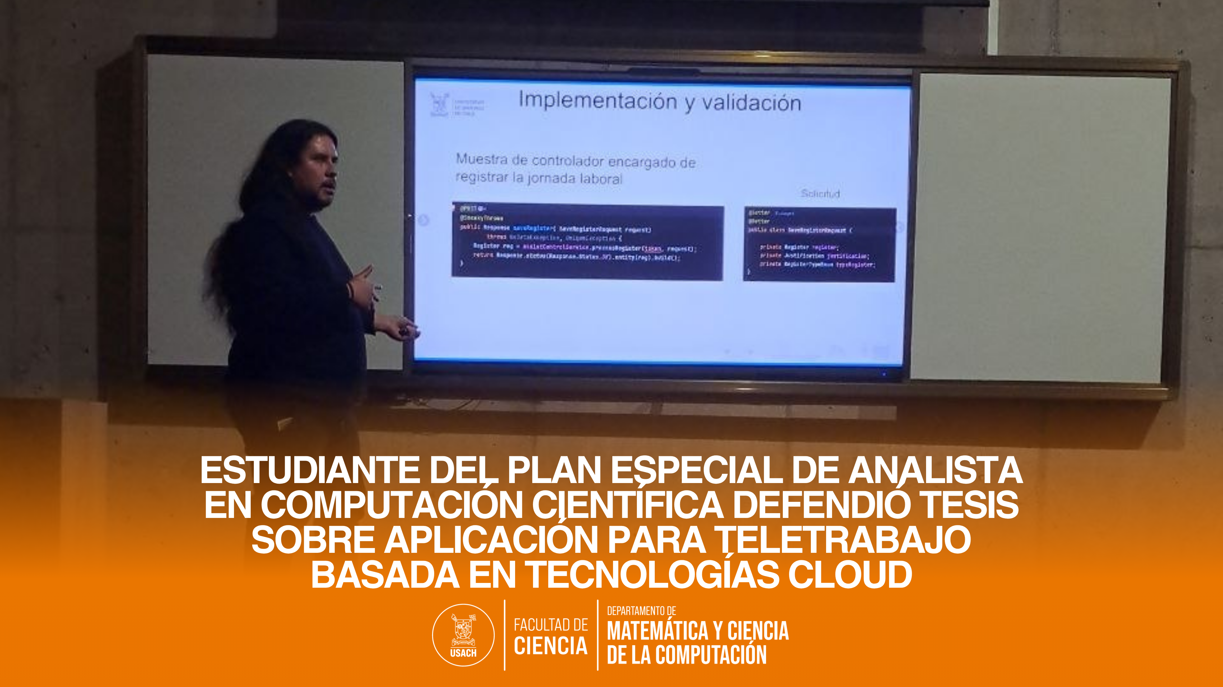 Estudiante del Plan Especial de Analista en Computación Científica defendió tesis sobre aplicación para teletrabajo basada en tecnologías cloud