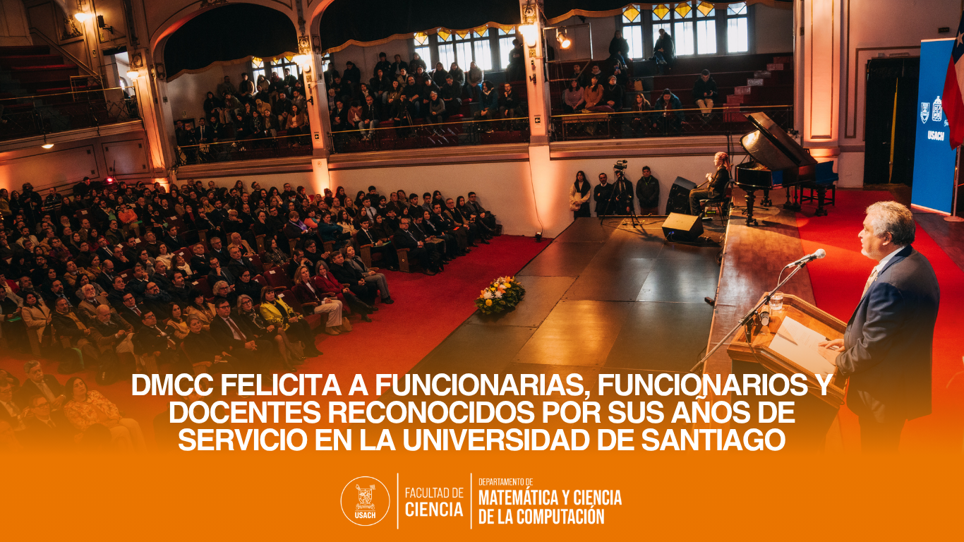 DMCC felicita a funcionarias, funcionarios y docentes reconocidos por sus años de servicio en la Universidad de Santiago