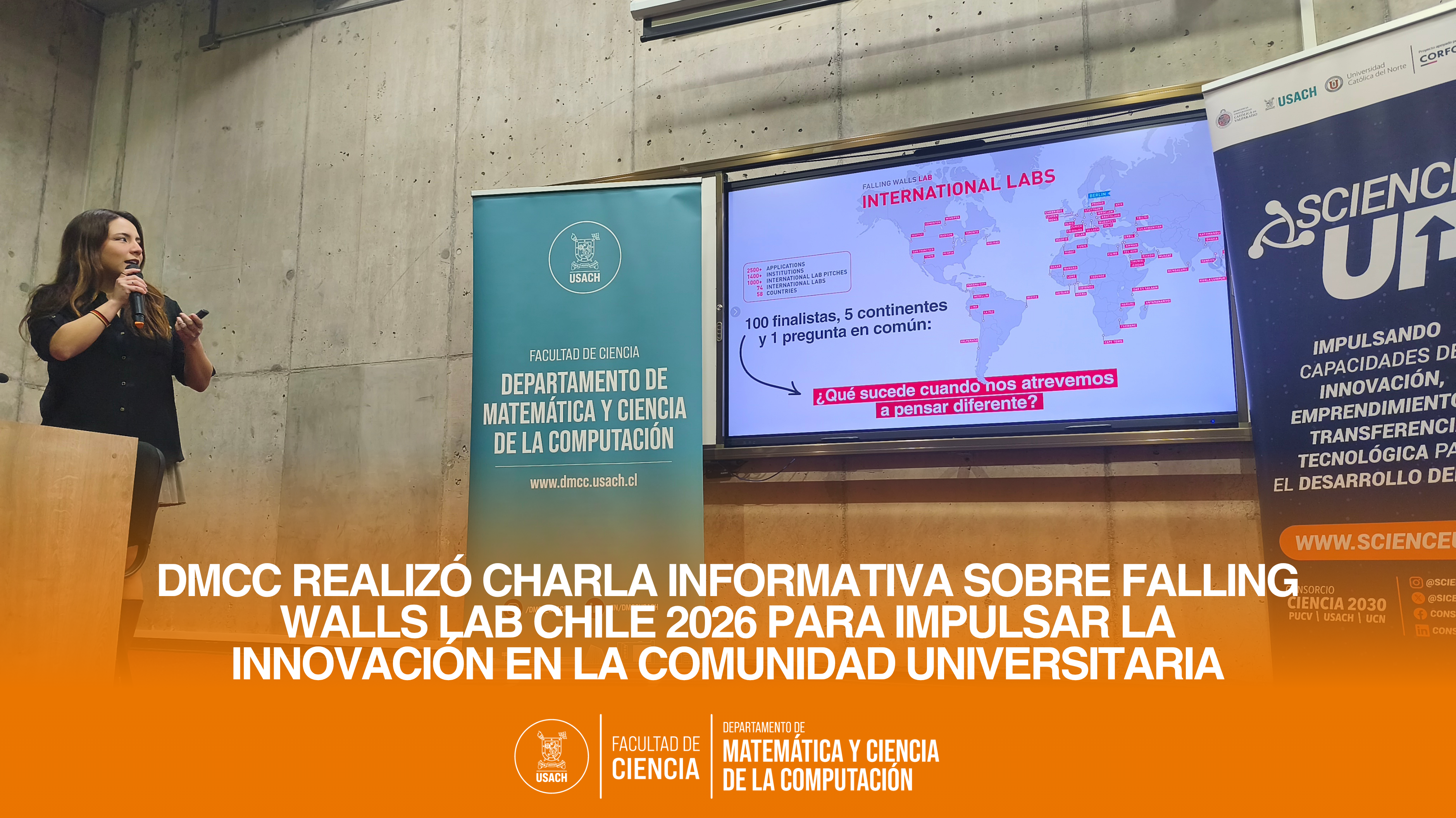 DMCC realizó charla informativa sobre Falling Walls Lab Chile 2026 para impulsar la innovación en la comunidad universitaria