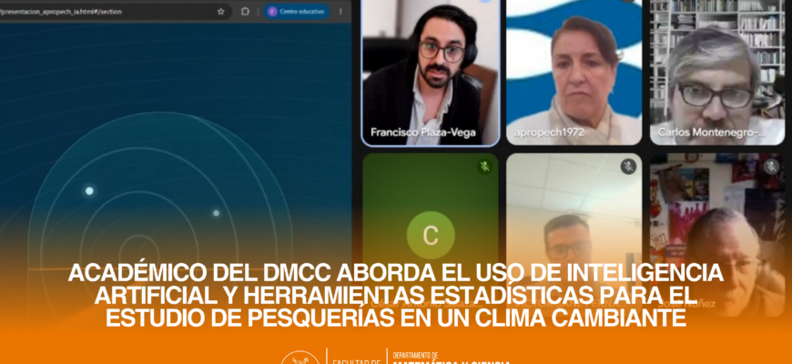Académico del DMCC aborda el uso de inteligencia artificial y herramientas estadísticas para el estudio de pesquerías en un clima cambiante