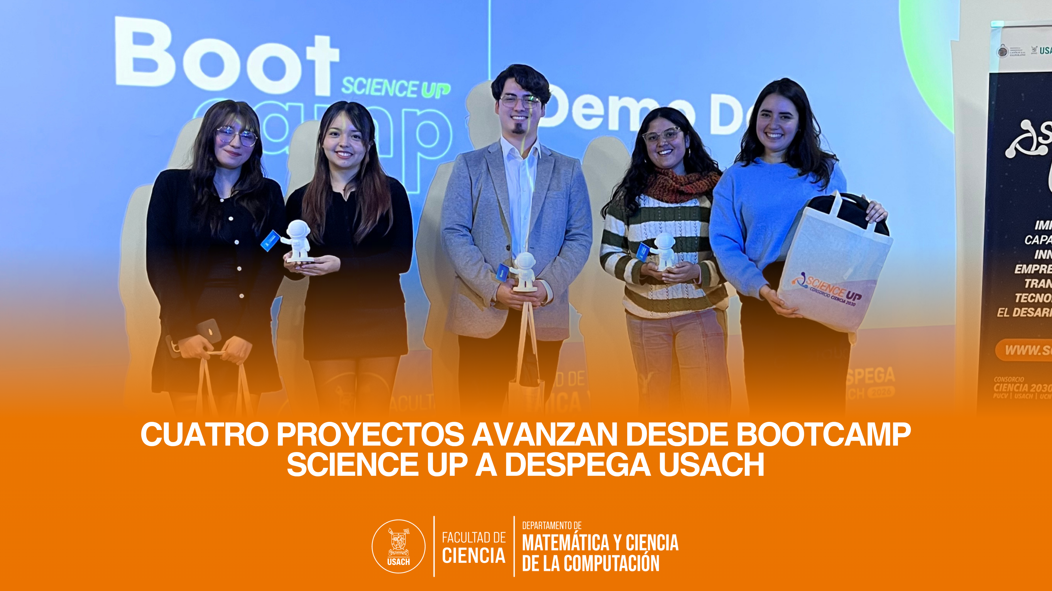 Cuatro proyectos avanzan desde Bootcamp Science Up a Despega Usach